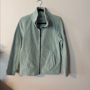 DKNY Women's Light Gray Teddy Jacket